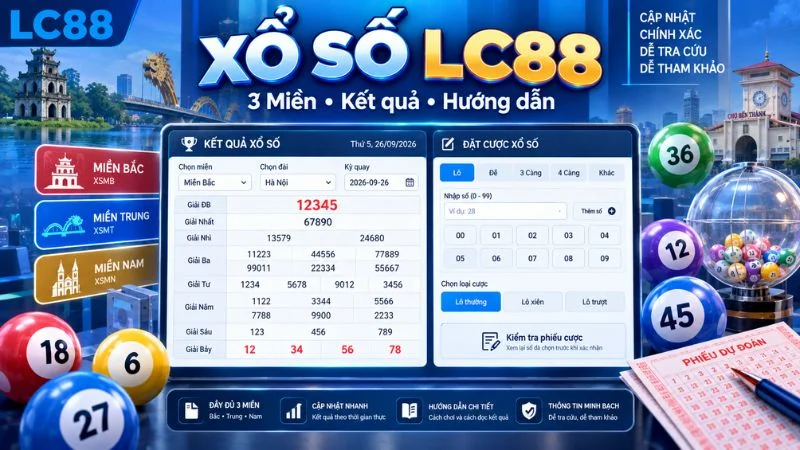 Xổ Số LC88 với kỳ quay bảng kết quả và các hình thức lô đề